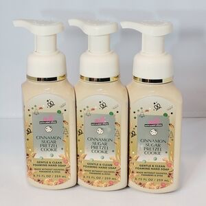 BBW Cinnamon Sugar Pretzel Cookie Foaming Hand Soap Set of 3 Winter 2025 New OOS